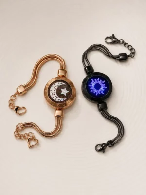 Luxury Sun & Moon Glow Couple Bracelet Set – Romantic Matching Bracelets