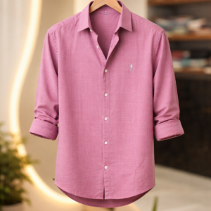 Men’s Premium Shirt – Minimal Embroidered Casual Statement Shirt