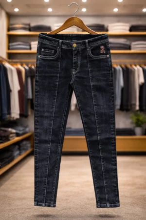 Men’s Premium Black Slim Fit Jeans – Stylish Stretch Denim Pants